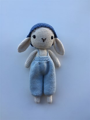 Jaju Baby Amigurumi Şapkalı Tavşan 22 cm